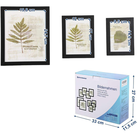 Rootz photo frame Set of 10 photo frames - 2 x 20x25 in, 4x (13x18), 4 x (10x15) - Picture frames