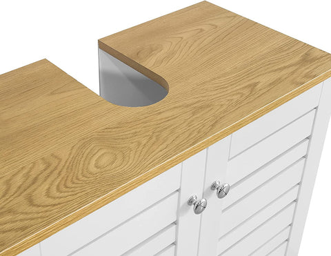 Rootz Under Sink Cabinet Bathroom - Vanity Unit Bathroom - Storage Cabinet with 2 Doors