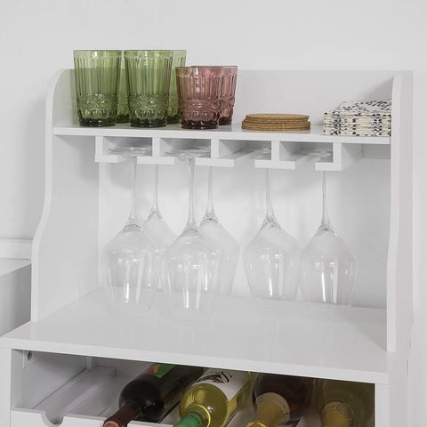 Rootz Kitchen Dining Room Storage Cabinet - Cupboard - Sideboard - Wine Rack