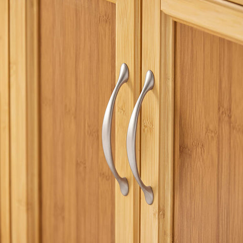 Rootz Kitchen Storage Trolley - Kitchen Island - Kitchen Cabinet - Cupboard - Sideboard with Stainless Steel Top