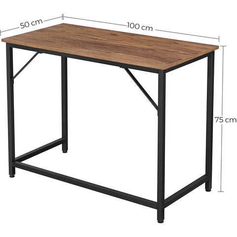 Rootz Whatcom Desk - Industrial Work Table - Computer Desk - Desks - 100 x 50 x 75 cm (LxWxH)