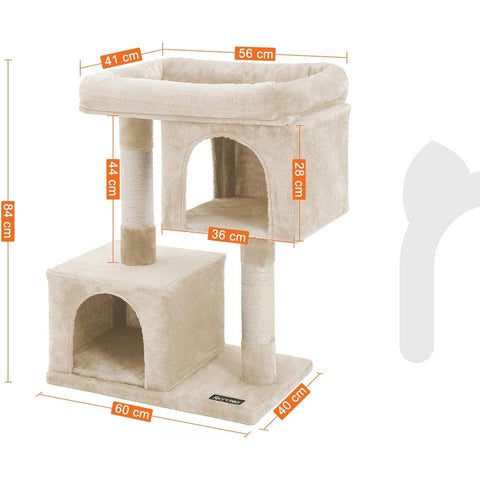 Rootz Scratching post for cats - Cat tree - Beige - 60 x 40 x 84 cm