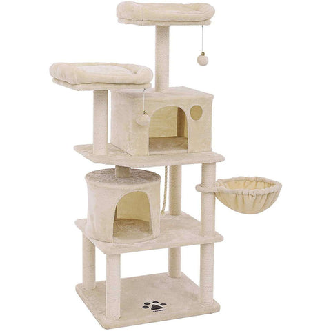 Rootz Climbing Tree For Cats - Scratching Post - Cat House With Hammock - Cat Tree XL - Cat House - Scratching Post - Scratching Posts for Cats