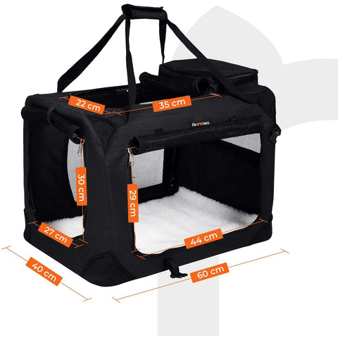 Rootz Carrying Bag for Pets - Dog Bag - Travel Bag for Dogs - Dog Playpen - Carrying Bag for Cats - 60 x 40 x 40 cm