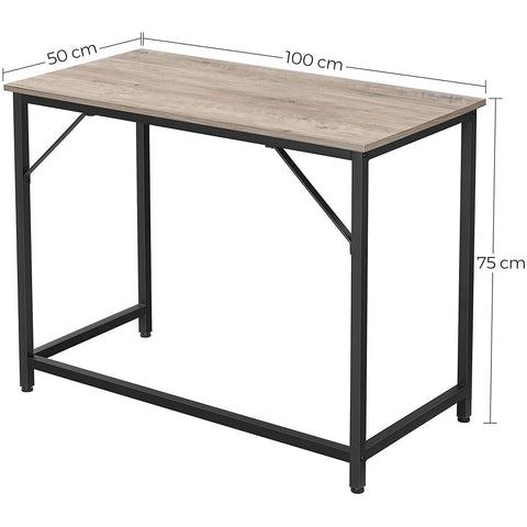 Rootz Whatcom Desk - Industrial Work Table - Computer Desk - Desks - 100 x 50 x 75 cm (LxWxH)