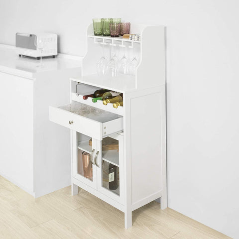 Rootz Kitchen Dining Room Storage Cabinet - Cupboard - Sideboard - Wine Rack