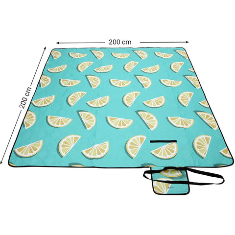 Rootz Picnic Blanket - Beach Blanket - Washable - Water Resistant - Foldable - Light Green - 200 x 200 cm