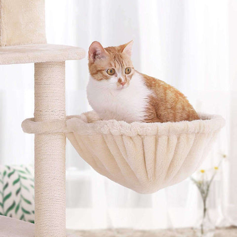 Rootz Climbing Tree For Cats - Scratching Post - Cat House With Hammock - Cat Tree XL - Cat House - Scratching Post - Scratching Posts for Cats