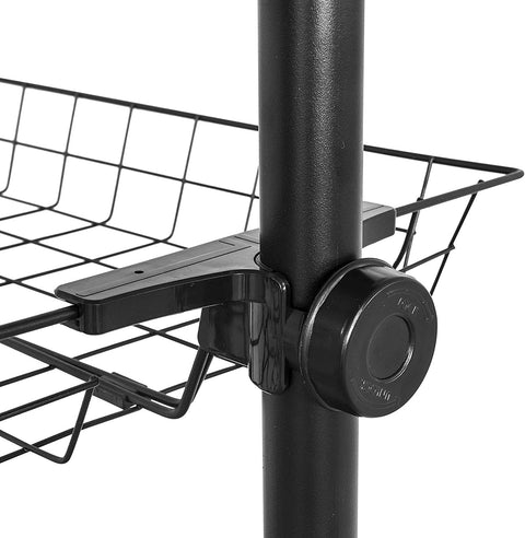 Rootz Adjustable Wardrobe Organizer - Clothes Shelf System Hanging Rail - Telescopic Storage Shelving
