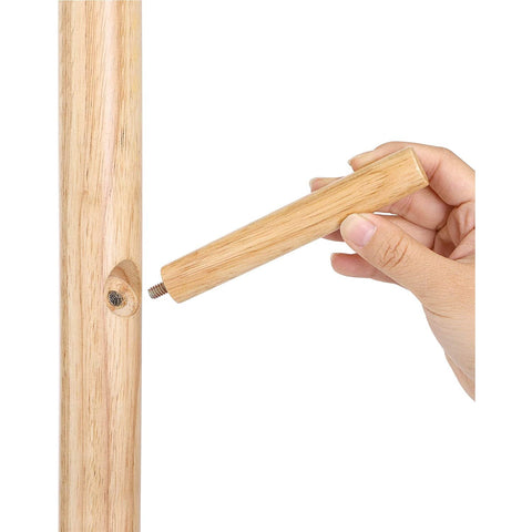 Rootz Coat Rack - Freestanding - Solid Wood - Tree Shaped - 8 Hooks - Natural Color - 47 x 47 x 175 cm