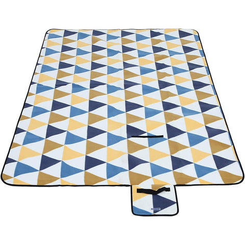 Rootz Picnic Blanket - Beach Blanket - Waterproof Bottom - Foldable - Yellow - Blue - 300 x 200 cm