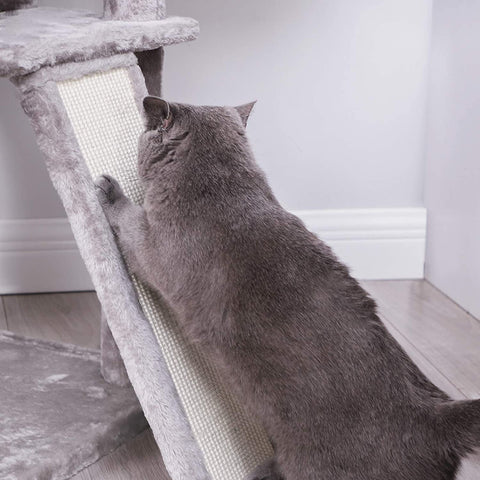 Rootz XL Scratching post for cats - Cat tree - 3 platforms - Gray - 55 x 55 x 172 cm