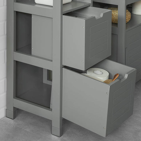 Rootz Floor Standing Bathroom Storage Cabinet Unit with 1 Shelf and 2 Drawers