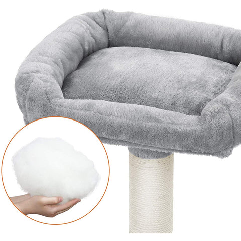 Rootz XL Scratching post for cats - Cat tree - 3 platforms - Gray - 55 x 55 x 172 cm