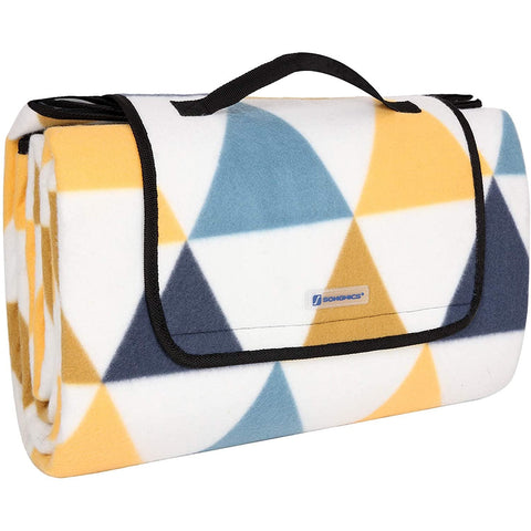 Rootz Picnic Blanket - Beach Blanket - Waterproof Bottom - Foldable - Yellow - Blue - 300 x 200 cm