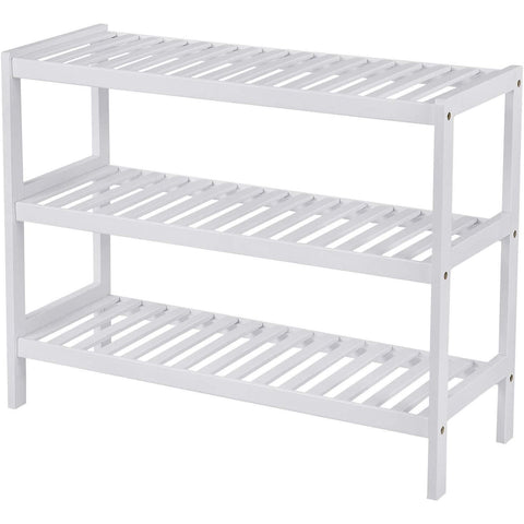 Rootz Bamboo 3-layer Shoe rack - Bathroom rack - Storage rack - Suitable for 12 pairs of shoes - 70 x 26 x 55 cm