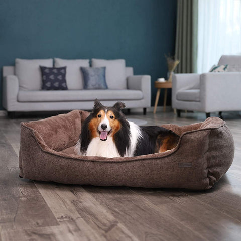 Rootz XL Dog Basket - Washable Dog Bed - Removable Cover - Dog Baskets
