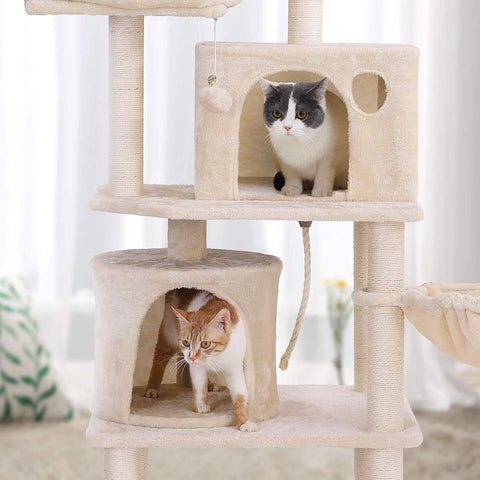 Rootz Climbing Tree For Cats - Scratching Post - Cat House With Hammock - Cat Tree XL - Cat House - Scratching Post - Scratching Posts for Cats