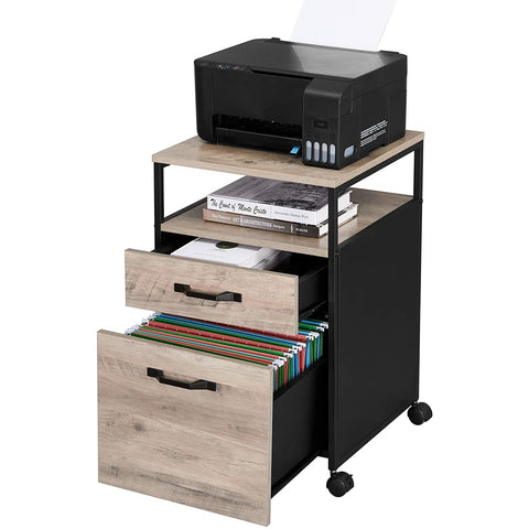 Rootz Ladeblok Industrial - Drawer blocks - Roll container with lock - 2 drawers - 41 x 45 x 66 cm