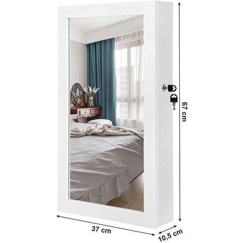 Rootz mirror jewelry box - pass mirror - jewelry storage - mirror box - wall mirror - 37 x 67 x 10.5 cm