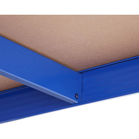 Rootz Shelving Unit - Workshop - Adjustable - Black/Blue - Metal - MDF - 200 x 100 x 50 cm