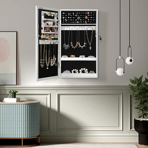 Rootz mirror jewelry box - pass mirror - jewelry storage - mirror box - wall mirror - 37 x 67 x 10.5 cm