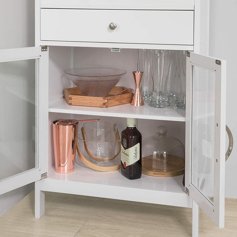 Rootz Kitchen Dining Room Storage Cabinet - Cupboard - Sideboard - Wine Rack