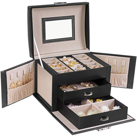 Rootz Jewelery box - Jewelery organizer - Jewelery boxes - Black - 17.5 x 13.5 x 12 cm