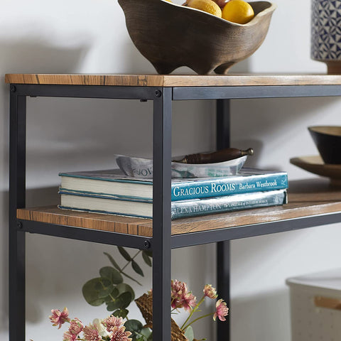 Rootz Console Table Hall - Table Living Room - Table Sofa - Table Side - Table End - Table with 2 Shelves