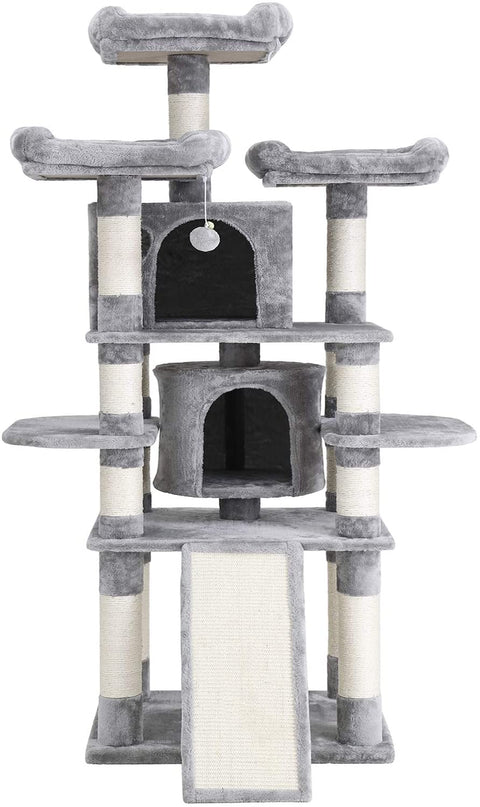 Rootz XXL Scratching post for cats - Cat tree - Gray - 60 x 55 x 172 cm