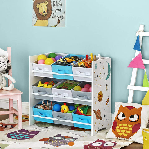 Rootz Toy organizer - Toy cabinet - Storage cabinet children's room - White - 62.5 x 29.5 x 60 cm