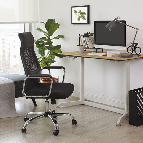 Rootz Office chair - Swivel chair - Executive chair - Mesh - Lumbar support - Height Adjustable - Ergonomic - Black - 60 x 53 x 113-123 cm