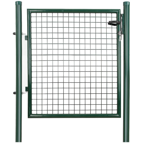 Rootz Garden Gate - Garden Fence - Garden Door - Lock - 3 Keys - Green - Steel - 106 x 150 x 6 cm