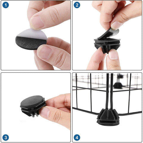 Rootz Pet cage - Animal run - Mesh cage - Small animals - Rabbit hutch - Outdoor enclosure - Indoor enclosure - Black -