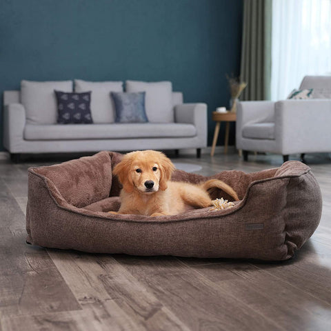 Rootz XL Dog Basket - Washable Dog Bed - Removable Cover - Dog Baskets