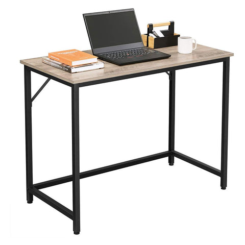 Rootz Desk - Desk With Metal Frame - Office Desk - Computer Desk - Writing Desk - Home Office Furniture - Workstation - Study Desk - Executive Desk - Adjustable Desk - Gaming Desk - Greige-Black - 100 x 50 x 75 cm (L x W x H)