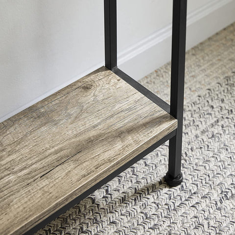 Rootz Console Table Hall Table Living Room Table Sofa Table Narrow Side Table End Table with 3 Shelves-W120 x D20 x H77cm