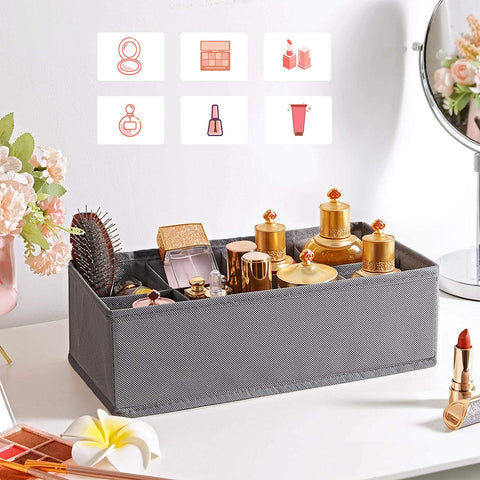 Rootz Organizers - Storage Boxes - Underwear - Socks - Ties - Scarves - Set Of 8 - Grey