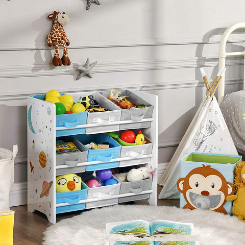 Rootz Toy organizer - Toy cabinet - Storage cabinet children's room - White - 62.5 x 29.5 x 60 cm