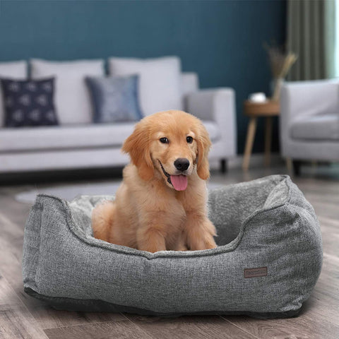 Rootz Deluxe Dog Bed - Washable Dog Bed - Removable Cover - Dog Beds - 70 x 55 x 21 cm