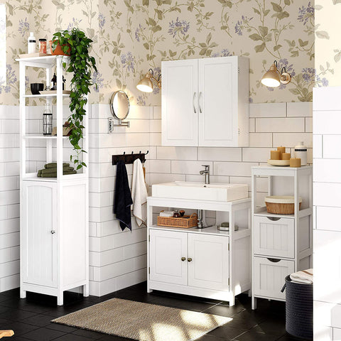 Rootz Washbasin base cabinet - Bathroom cabinet - Base cabinet - Scandinavian - White - MDF - 60 x 30 x 60 cm