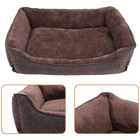 Rootz XL Dog Basket - Washable Dog Bed - Removable Cover - Dog Baskets