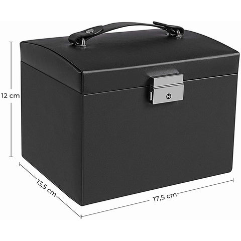 Rootz Jewelery box - Jewelery organizer - Jewelery boxes - Black - 17.5 x 13.5 x 12 cm