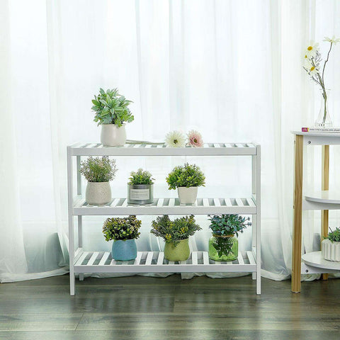 Rootz Bamboo 3-layer Shoe rack - Bathroom rack - Storage rack - Suitable for 12 pairs of shoes - 70 x 26 x 55 cm