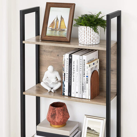 Rootz Kitchen Cabinet - Bookcase Industrial - Cupboards - Ladder Cabinet 5 Layers - 62 x 24 x 165 cm