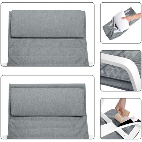 Rootz Rocking Chair With Footrest - Adjustable Lounger - Relax Chair - Armchair - Birch Wood - 150 kg load capacity - Gray
