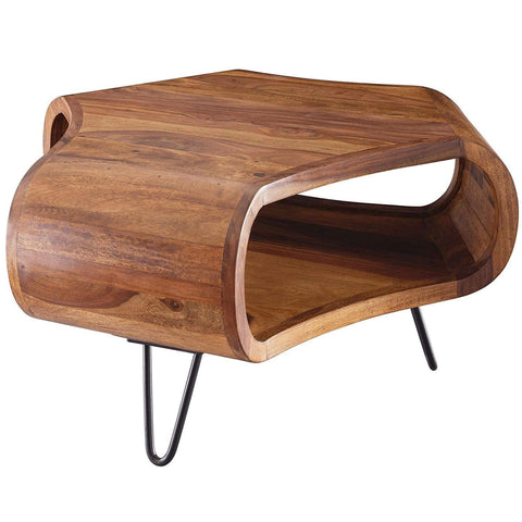 Rootz Coffee Table Wood - Modern Wooden Coffee Tables - Wood - Brown - 55 x 38 x 55 cm