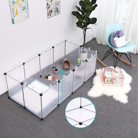 Rootz Animal Run - Rabbit Run - Rodent Run - Transparent - 143 x 73 x 46 cm