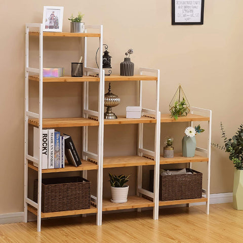 Rootz Bamboo rack - Standing rack - Kitchen rack - 4 shelves - White Bamboo - 45 x 31.5 x 110 cm