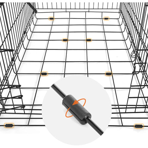 Rootz Dog Cage - Bench - Dogs - 2 Doors - Kennel - 107 x 70 x 77.5 cm